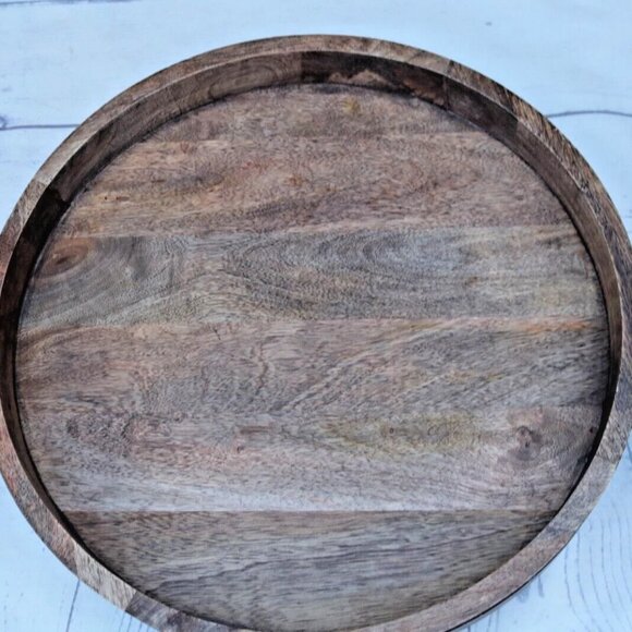 Mikasa Round Lazy Susan Serving Tray, 18-Inch, Mango Wood - Picture 5 of 16